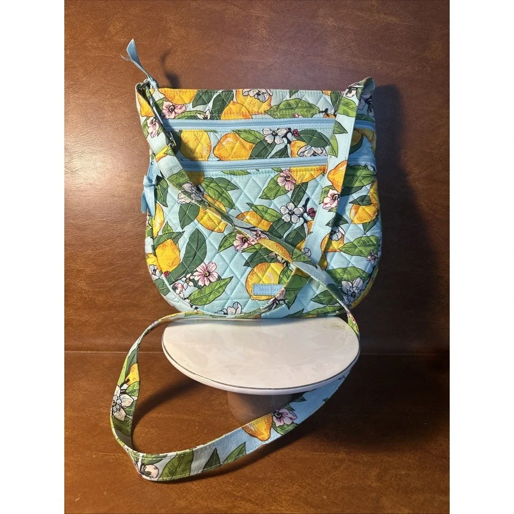Vera Bradley Trio Zip Hipster Purse Handbag LEMON GROVE Cross Body